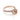 Makur Morganite Engagement Ring | R939-4 in 14k rose gold featuring a large, round-cut peach-colored gemstone set in four prongs, with two rows of pavé-set diamonds along the band.