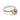 Makur Morganite Engagement Ring R939-4, a round peach-colored gemstone set in 14k white gold with a pavé-set diamond band.