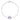 Crescent Embrace Rose Amethyst Fashion Bracelet | SB22313 featuring a silver chain bracelet with a cushion-cut rose amethyst gemstone in a decorative setting.