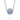 A round, London Blue Topaz Crescent Crown London Blue Topaz Fashion Necklace | SN23633 pendant in a decorative metal setting, suspended from a silver chain.