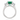 An Emerald Three-Stone Engagement Ring | TR93 by Icing On The Ring featuring a rectangular lab-grown emerald in 14K white gold flanked by two smaller trapezoidal diamonds.