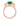 Icing On The Ring Emerald Three-Stone Engagement Ring | TR93 in 14K rose gold, featuring a rectangular emerald flanked by two trapezoid-cut diamonds.
