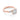 Vivienne round three-stone engagement ring by Icing On The Ring in 14k rose gold, featuring a round center stone flanked by two diamond baguettes.