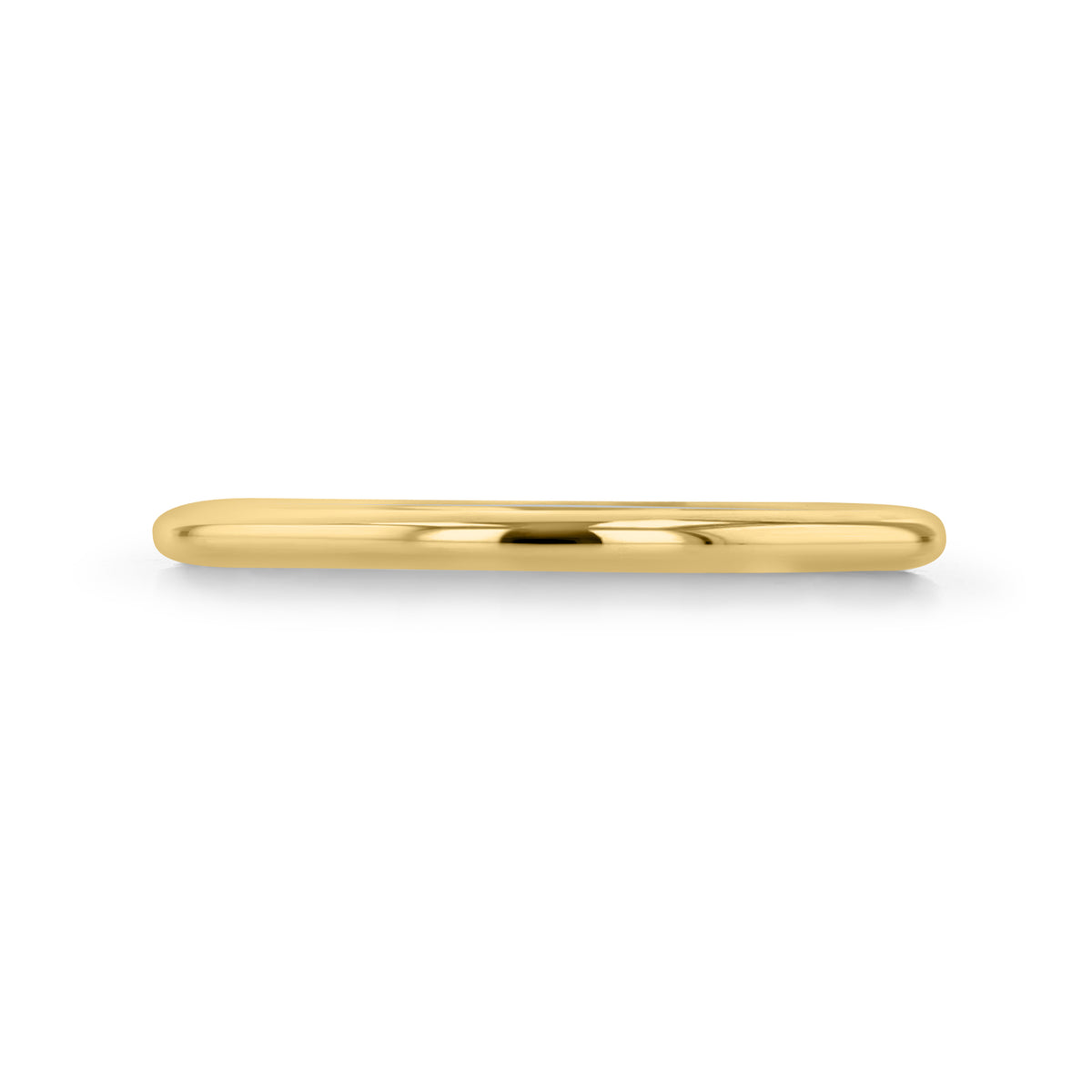 A thin, polished 14k yellow gold Elida | 1.5mm Polished Wedding Band.
