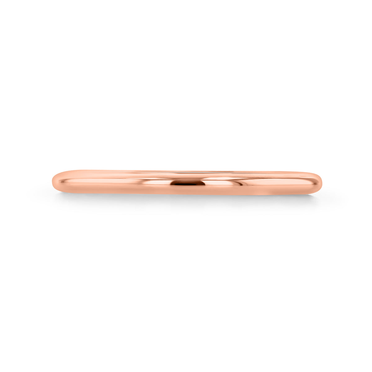 A thin, polished 14k rose gold Elida | 1.5mm Polished Wedding Band.