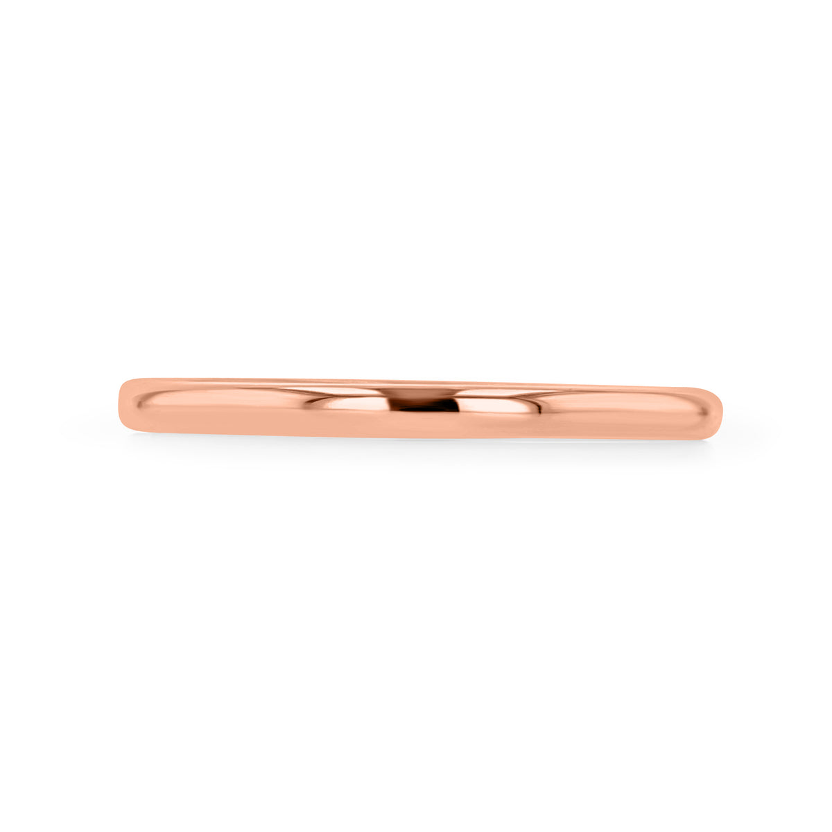 A slim, polished 14k rose gold Elida | 1.5mm Slim Polished Wedding Band.