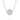 A Tacori Dantela Fashion Necklace FP6706 featuring a round pendant with a large central stone surrounded by a halo of pavé stones on an 18k white gold chain.