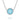 A round, faceted neo-turquoise stone set in a silver pendant on a delicate Crescent Embrace Neo-Turquoise Fashion Necklace | SN15305 chain.