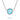 Crescent Embrace Petite Neo-Turquoise Fashion Necklace (SN15405) featuring a silver chain and a Tacori pendant with a round, faceted neo-turquoise stone in an engraved metal setting.
