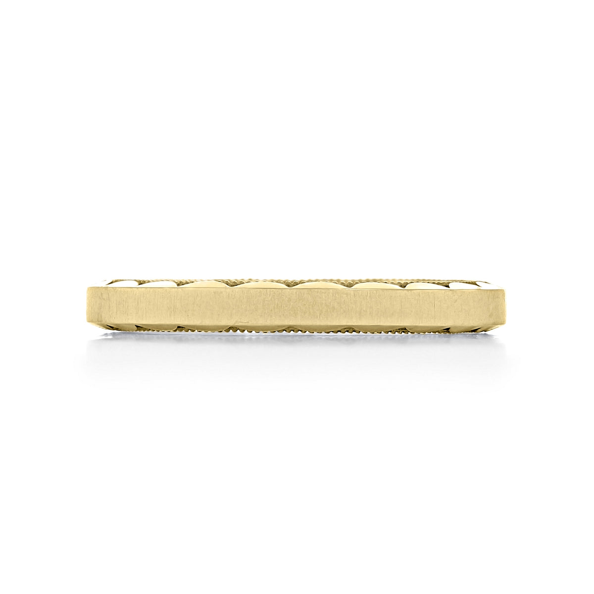 Tacori Sculpted Crescent | Wedding Band - 105-3YS in yellow gold with a flat outer surface and sculpted crescent detailing along the edges.