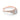 Dantela | Round Bloom Engagement Ring - 2623RDSMPPK in rose gold featuring a round center diamond, two smaller side stones, and intricate pavé-set filigree details along the band.