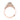 Tacori Dantela | Round Bloom Engagement Ring - 2623RDSMPPK in rose gold featuring a round center stone, side diamonds, and intricate filigree detailing along the pavé-set diamond band.
