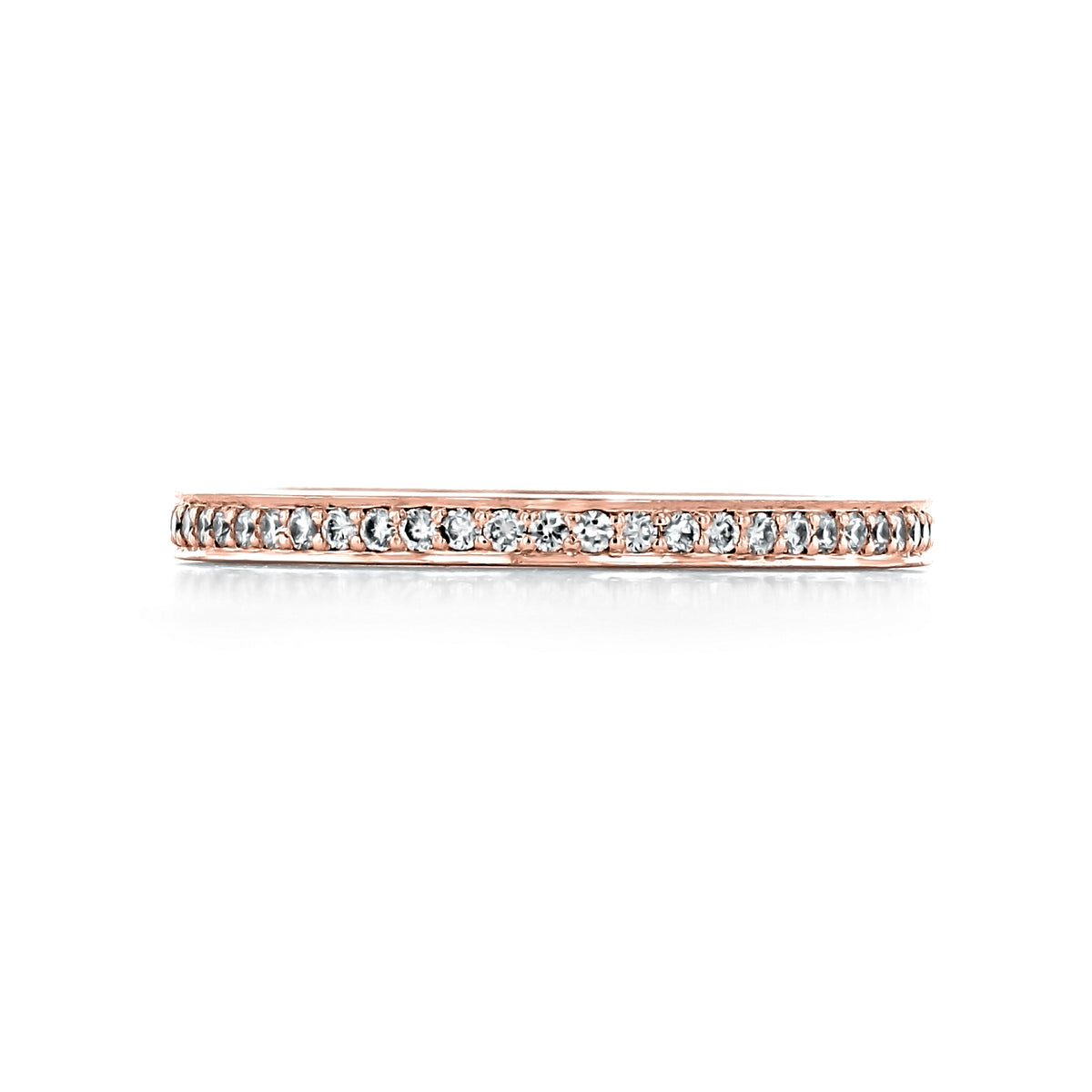 Tacori Dantela | Diamond Band - 2630BSMPPK rose gold eternity band set with a continuous row of pavé-set round diamonds.