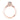 Dantela | Princess Solitaire Engagement Ring - 2638PRP55PK in rose gold featuring a princess-cut solitaire, decorative filigree on the basket, and a handcrafted diamond band.