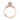 Rose gold Dantela | Round Solitaire Engagement Ring - 2638RDP65PK with a round center diamond and vintage, diamond-accented filigree side gallery.