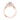 Simply Tacori Round 3-Stone Engagement Ring - 2656RD65PK in rose gold with a round center diamond, two side stones, and ornate detailing along the band.