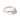 Simply Tacori Round 3-Stone Engagement Ring - 2657RD7PK in rose gold, featuring a large round center diamond flanked by two smaller round diamonds on a filigree band.