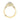 Simply Tacori Round 3-Stone Engagement Ring - 2657RD7Y in yellow gold, featuring a round center diamond flanked by two smaller stones with additional pavé diamonds along the shank.