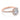 Simply Tacori | Round with Cushion Bloom Engagement Ring - 2677CU8PK in 18k rose gold, featuring a round center stone set within a cushion-shaped bloom and a diamond-encrusted band.