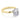 Simply Tacori | Oval Solitaire Engagement Ring - 268822OV10X75WY featuring an oval-cut diamond, a yellow gold band, and a diamond-studded white gold setting.