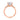 Poppy | Oval Floral Diamond Engagement Ring in 14k rose gold, profile view of the center setting and petal-like side stones.