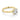 Kaia | Round Solitaire Engagement Ring in 18K yellow gold featuring a round diamond with small accent stones set along the basket.