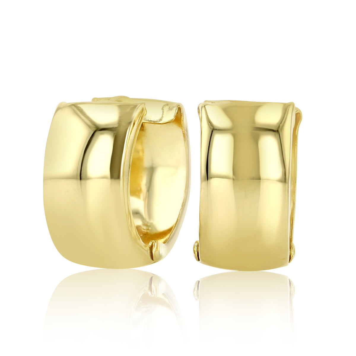 Pair of polished 14K Yellow Gold Huggie Hoop Earrings | 4002159.