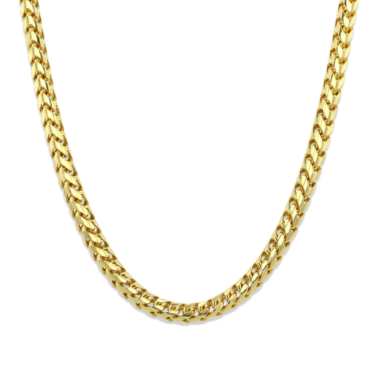 Bold 14K Yellow Gold 3.7MM Franco Solid Chain | 5001882 necklace.