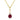 A 14K Yellow Gold Pink Tourmaline Solitaire Pendant | 88002-10 featuring a round pink tourmaline October birthstone with a small diamond accent above it, hanging from a 14k yellow gold chain.