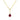 A 14K Yellow Gold Pink Tourmaline Solitaire Pendant featuring a round pink tourmaline in 14k yellow gold accented with a small diamond on a gold chain.