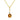 14K Yellow Gold Citrine Solitaire Pendant 88002-11 featuring a round citrine gemstone topped with a small diamond on a gold chain, perfect as a November birthday gift.