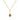 14K Yellow Gold Citrine Solitaire Pendant 88002-11 featuring a round citrine stone accented by a small round diamond on a gold chain, perfect as a November birthday gift.