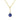A 14K Yellow Gold Sapphire Solitaire Pendant | 88002-9 featuring a round sapphire, the September birthstone, set in yellow gold with a small accent diamond on a matching yellow gold chain.