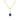 14K Yellow Gold Sapphire Solitaire Pendant 88002-9 featuring a yellow gold sapphire pendant accented by a small diamond, hanging from a gold chain.
