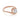 Danhov Abbraccio | Swirl Engagement Ring - AE135 in rose gold with a braided band that curls around a round-cut solitaire center stone.