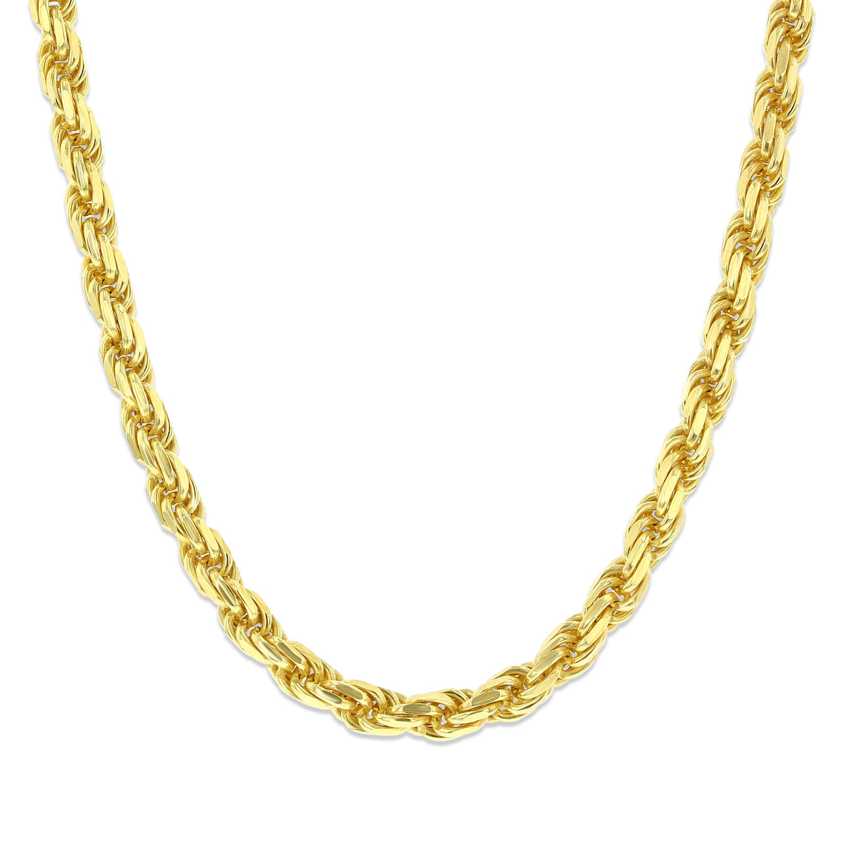 Gold Plated 5MM Rope Chain | CH5RY-20, a classic gold-plated rope chain necklace for men.