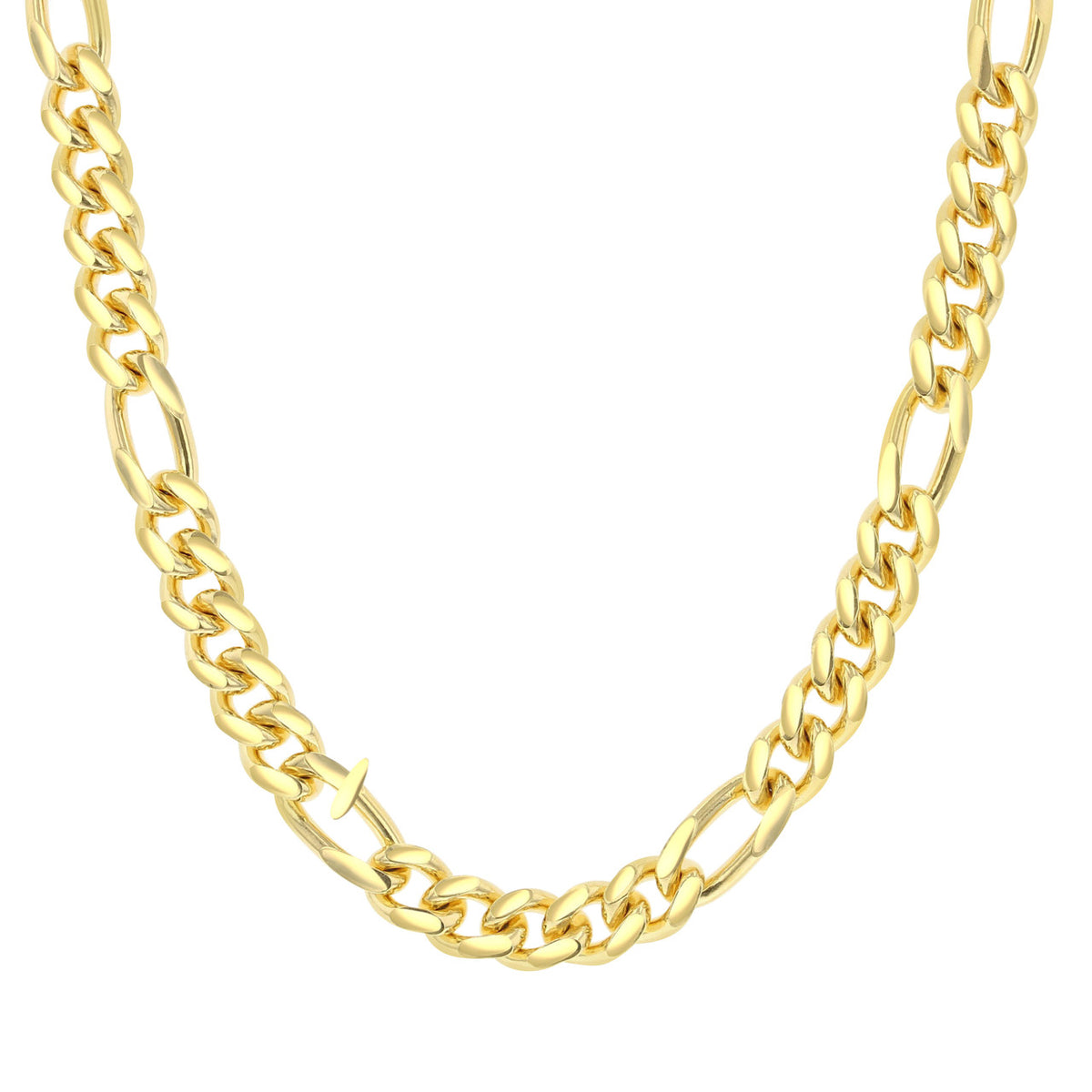 Gold-toned 6MM Miami Curb Chain necklace, a classic piece of men’s jewelry.
