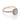 Toluca | Round Halo Engagement Ring in rose gold, featuring a round center stone surrounded by micro-prong set diamonds with additional diamonds along the band.
