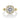 Vienna | Round Halo Engagement Ring featuring a round center diamond set in a delicate bloom of diamonds with intricate metalwork on the band.