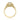 Vienna | Round Halo Engagement Ring in yellow gold featuring a round center diamond in a delicate bloom of diamonds, finished with intricate, decorative metalwork along the band.