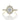 The Olvera | Round Unique Halo Engagement Ring features a round diamond with a unique scalloped halo of smaller stones on a micro-prong set pavé gold band.