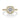 Granada | Round Halo Engraved Engagement Ring featuring a round center diamond, a square halo of small stones, and engraved metal detailing on the band.