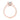 Skylar | Round Pavé Engagement Ring featuring a round diamond on a rose gold pavé-set band.