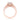 Veronique Halo Engagement Ring by Gabriel & Co. featuring a round center stone in a rose gold diamond halo setting with a diamond-encrusted band.
