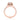 Zuma | Round Halo Engagement Ring in rose gold, featuring a round center stone surrounded by a cushion halo of pavé-set diamonds and diamond-accented sides.