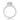 Isla oval halo engagement ring by evertrue by Icing On The Ring featuring a diamond center stone, pavé-set side stones, and a silver-toned band.