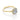 Isla | Round Halo Solitaire Engagement Ring in 14k yellow gold, featuring a round center diamond surrounded by a circle of small pavé diamonds.
