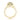 The Isla | Round Halo Solitaire Engagement Ring by evertrue by Icing On The Ring is a 14k yellow gold engagement ring featuring a round-cut center diamond surrounded by a delicate halo of smaller stones.