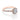 Isla rose gold engagement ring by evertrue by Icing On The Ring, featuring a round center stone, a halo of spotlight diamonds, and micro-prong-set diamonds along the band.