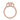 Lilia Round Halo Engraved Engagement Ring in rose gold, featuring a cushion-shaped diamond halo setting and intricate filigree engravings along the band.